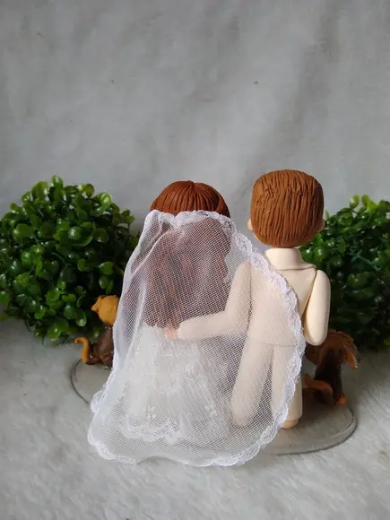 Topo De Bolo Casamento Com 3 Pets E 1 Criança