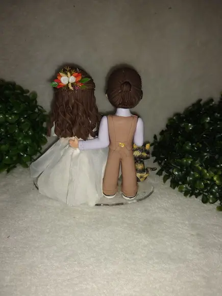 Topo De Bolo Casamento Com 3 Pets E Violão