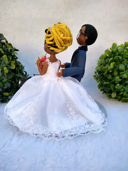 topo de bolo casamento com pets