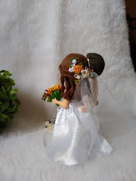 topo de bolo casamento com pets