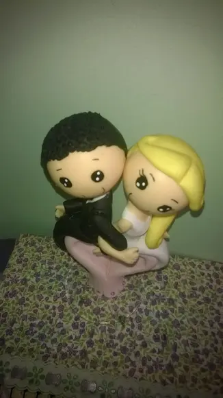 Topo De Bolo Coração noivado