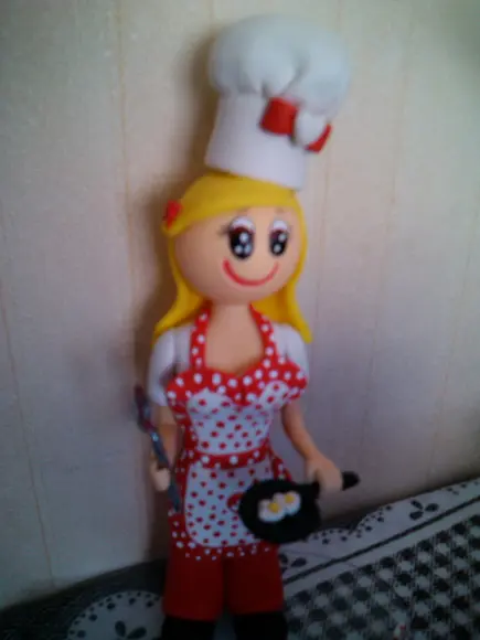Topo de bolo cozinheira