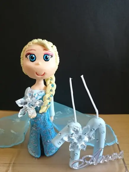 Topo de bolo Elsa
