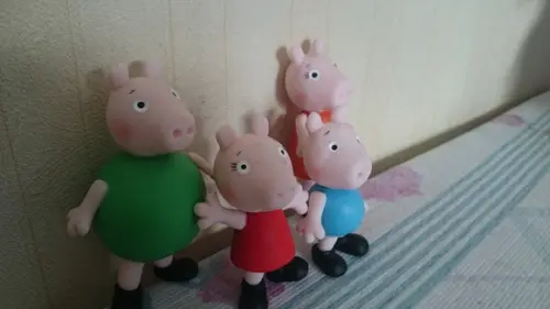 Topo De Bolo Porquinha Rosa E Sua Família