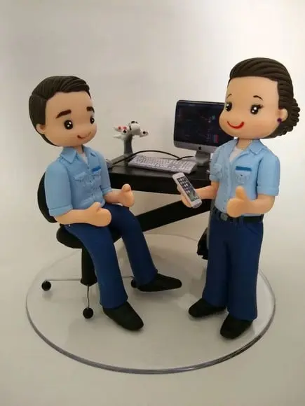 Topo de bolo pilotos avião