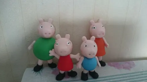 Topo De Bolo Porquinha Rosa E Sua Família