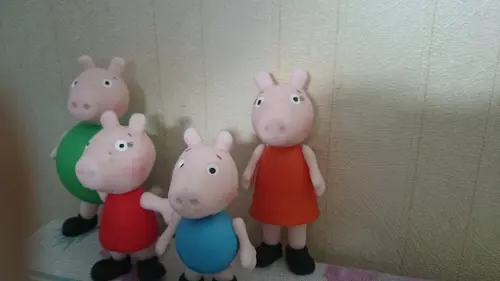 Topo De Bolo Porquinha Rosa E Sua Família