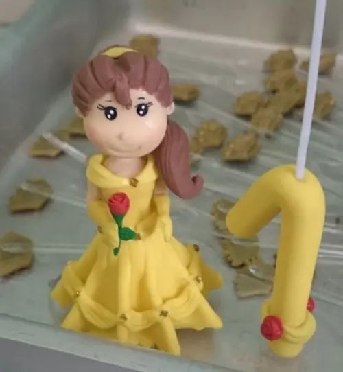 Topo de bolo princesas com vela