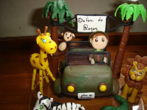 topo de bolo safari