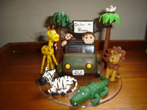 topo de bolo safari