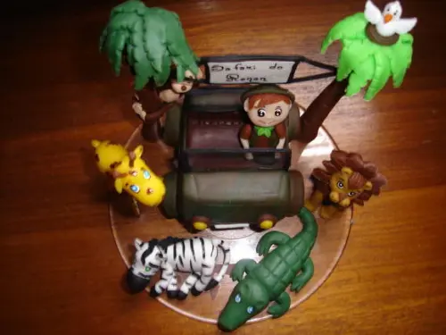 topo de bolo safari