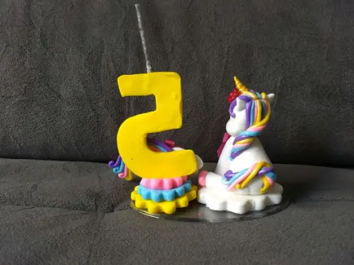Topo de bolo unicornio