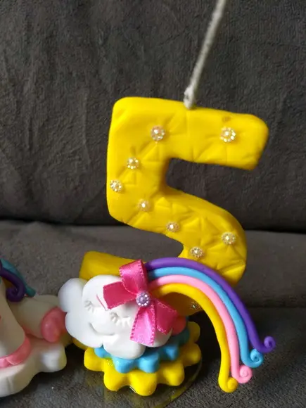 Topo de bolo unicornio