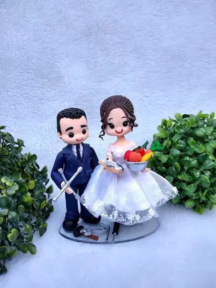 Topo de casamento borracheiro e nutricionista