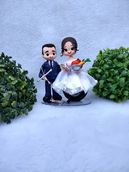 Topo de casamento borracheiro e nutricionista