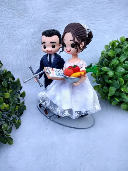 Topo de casamento borracheiro e nutricionista