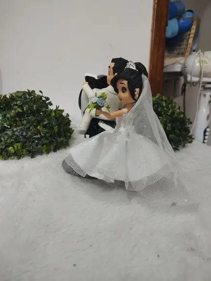 Topo de Casamento Casal na Moto