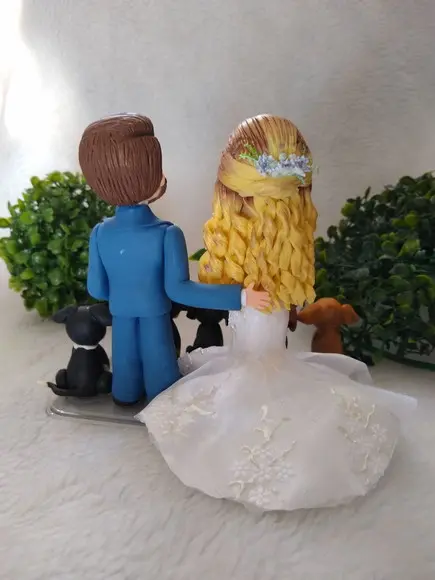 Topo de Casamento com 6 Pets