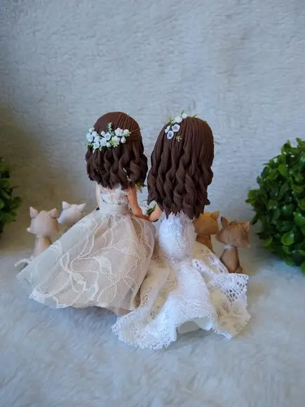 topo de casamento com 7 pets