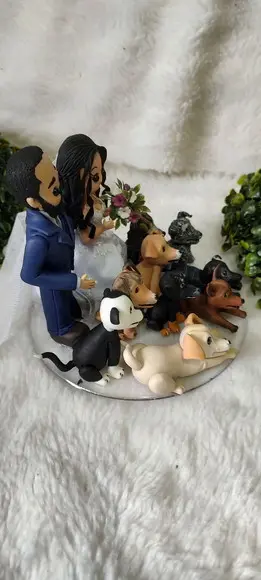 Topo de Casamento com 9 Pets