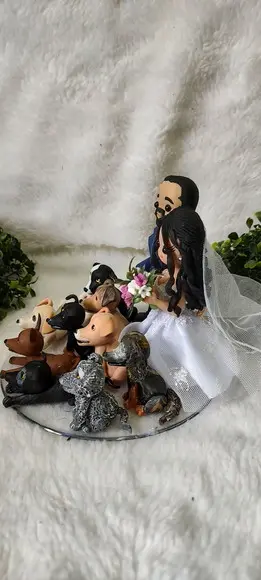 Topo de Casamento com 9 Pets