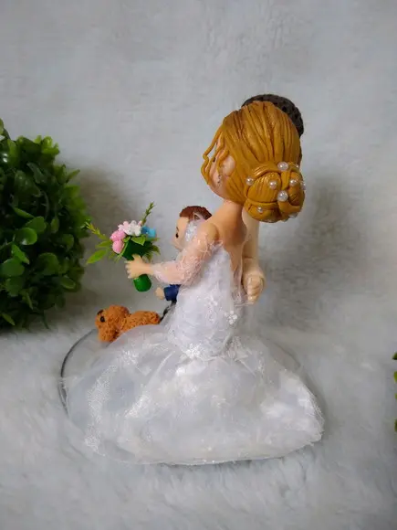Topo de Casamento com Filho Pequeno e Pet