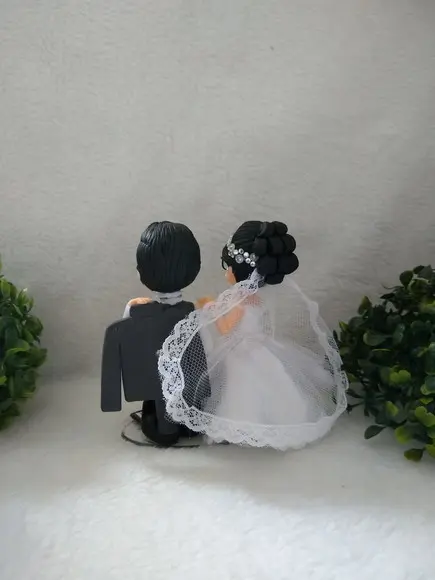 Topo de casamento com lanche