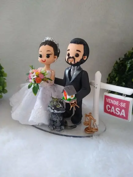 topo de casamento com pet e profissão
