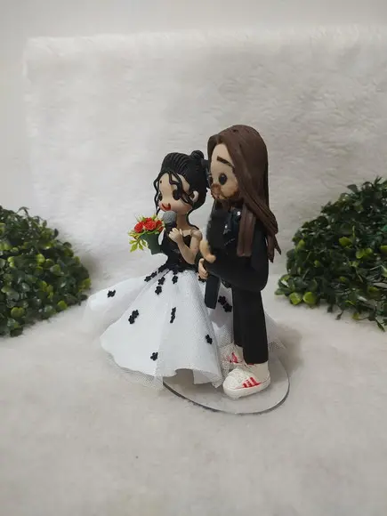 Topo de Casamento Guitarrista e Cantora