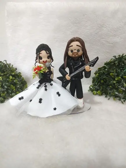 Topo de Casamento Guitarrista e Cantora