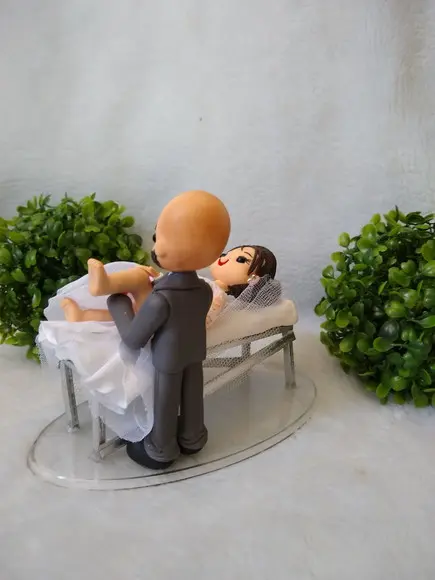 Topo de casamento noivo fisioterapeuta