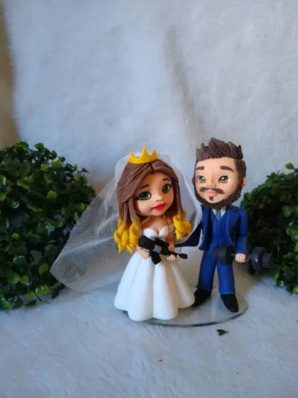 Topo de Casamento Personalizado Academia