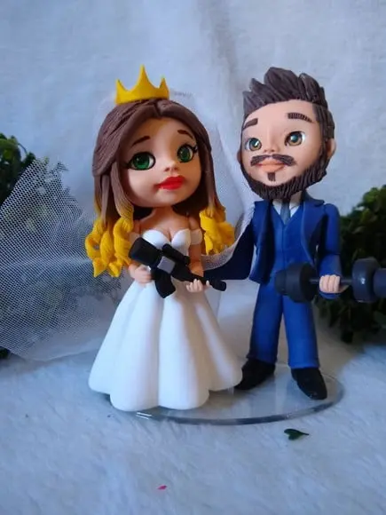 Topo de Casamento Personalizado Academia