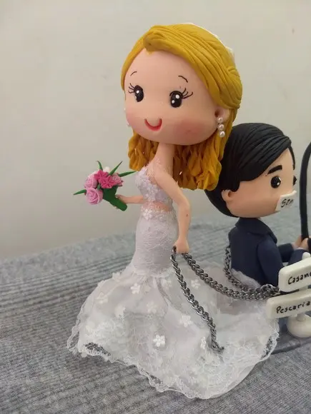 Topo de casamento pescador