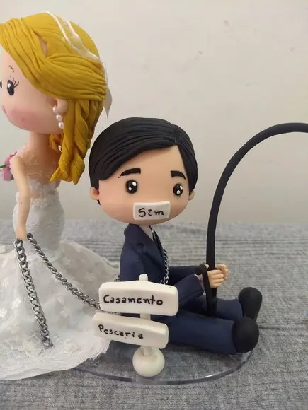 Topo de casamento pescador