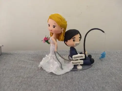 Topo de casamento pescador