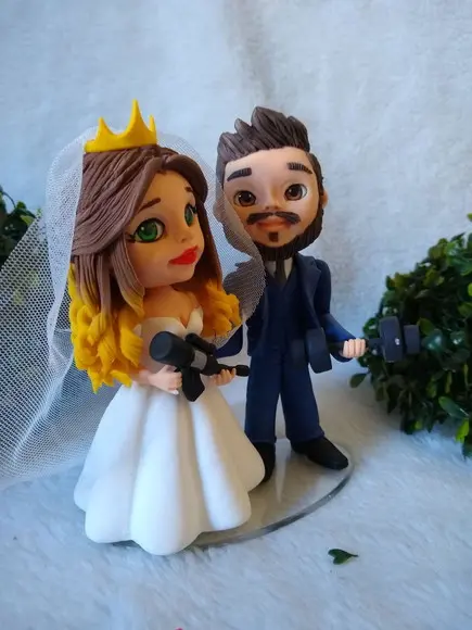 Topo de Casamento Personalizado Academia