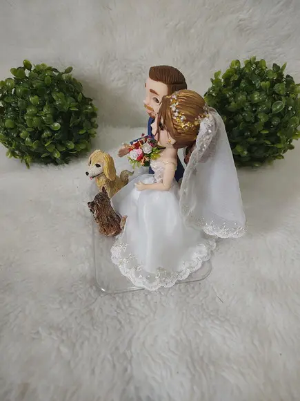 Topo de Casamento Personalizado com 2 Pets