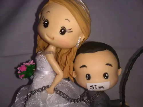 Topo de casamento pescador