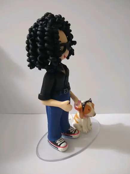 Topo menina com cachorro