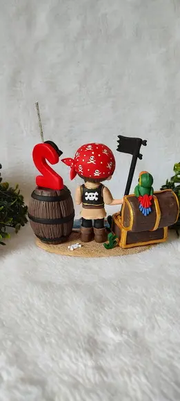 Topo Pirata com Vela
