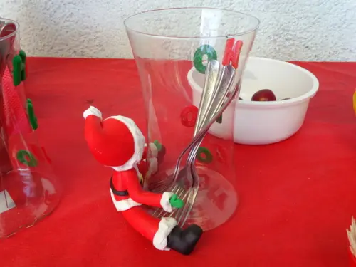 vaso com papai noel