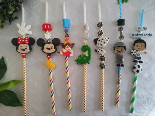 Vela no palito, candle hugs, Vela infantil