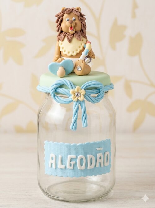 pote de algodão