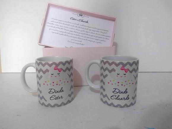 Kit Chuva de Bençãos - Convite para Dindos de Batismo