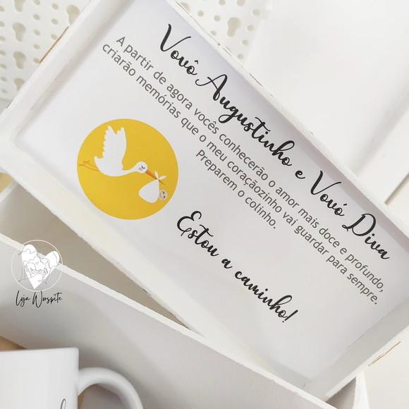 Kit para Anunciar Gravidez aos Avós - com Canecas