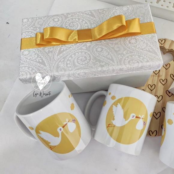 Kit para Anunciar Gravidez aos Avós - com Canecas