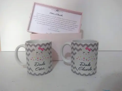 Kit Chuva de Bençãos - Convite para Dindos de Batismo