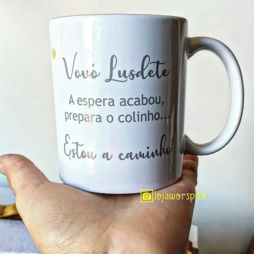 Kit para Anunciar Gravidez - 2 Caixas mdf + 2 Canecas