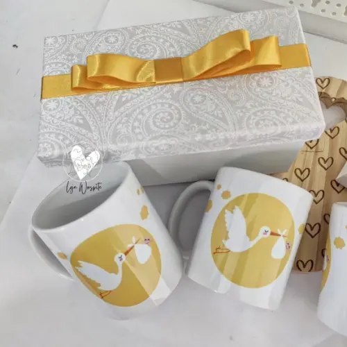 Kit para Anunciar Gravidez aos Avós - com Canecas